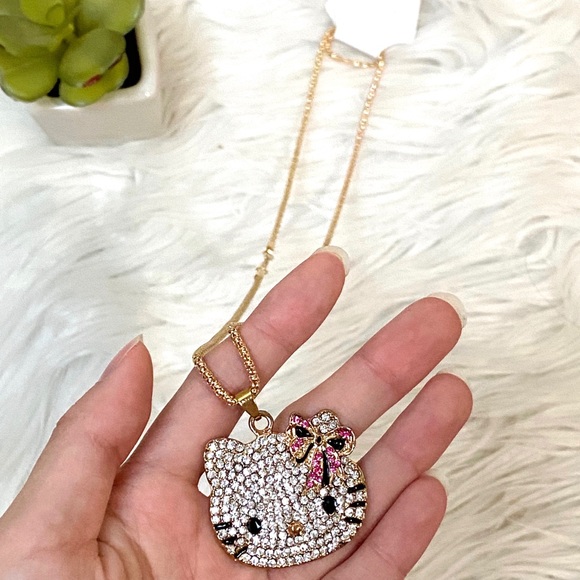Hello Kitty Jewelry - NWT hello kitty diamond crystal necklace